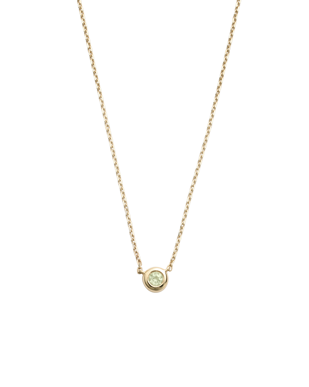 PETITE BIRTHSTONE NECKLACE (9K GOLD) AUGUST