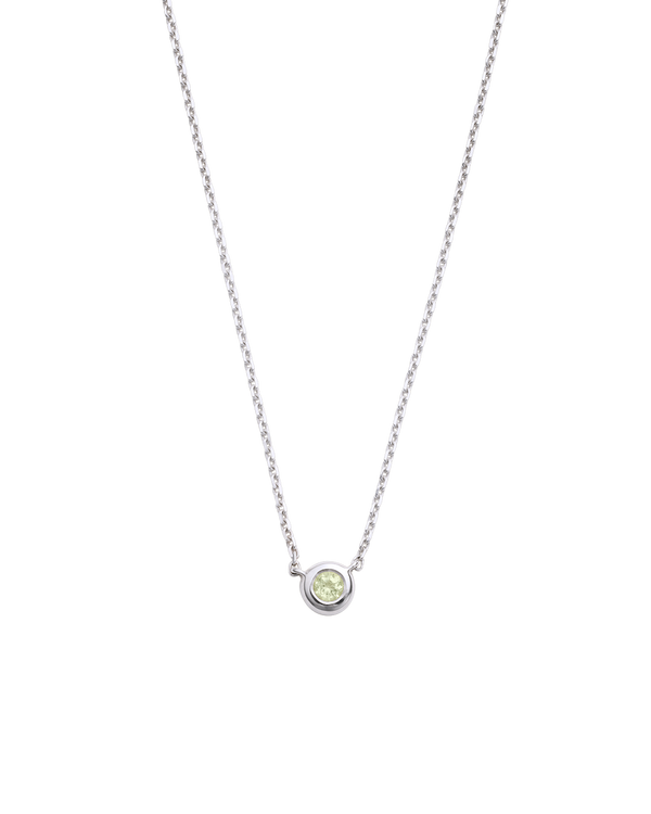 PETITE BIRTHSTONE NECKLACE (STERLING SILVER) AUGUST