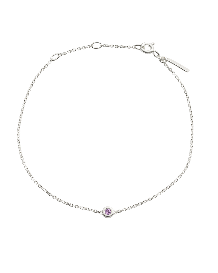 PETITE BIRTHSTONE BRACELET (STERLING SILVER)