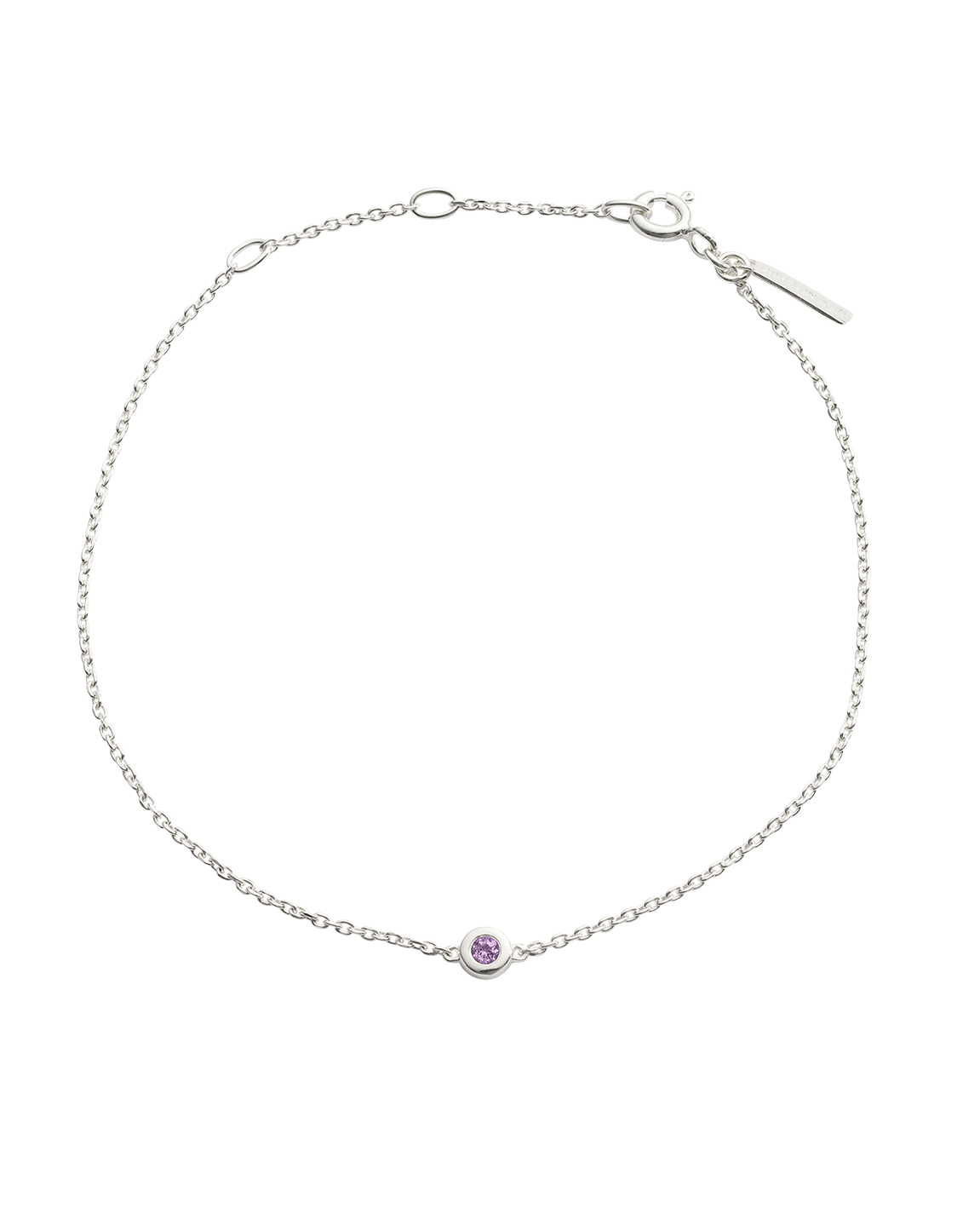 PETITE BIRTHSTONE BRACELET (STERLING SILVER) FEBRUARY