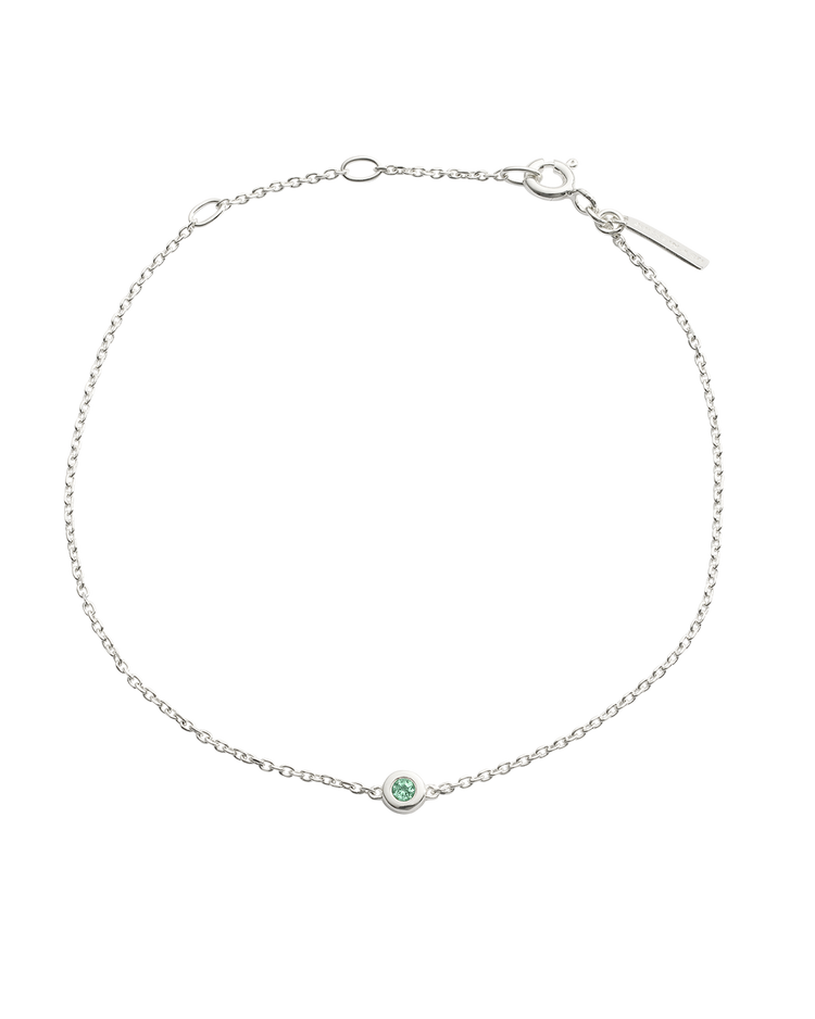 PETITE BIRTHSTONE BRACELET (STERLING SILVER) MAY