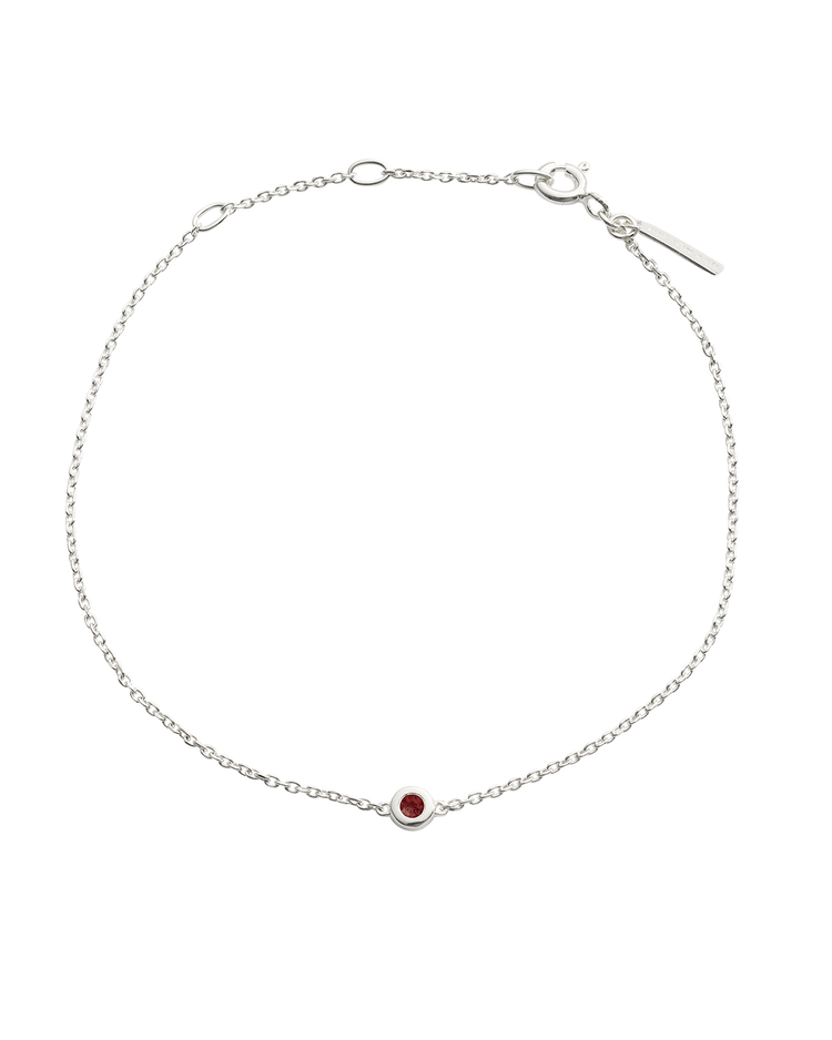 PETITE BIRTHSTONE BRACELET (STERLING SILVER) JANAURY