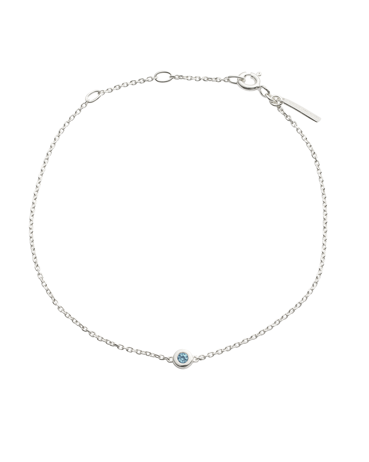 PETITE BIRTHSTONE BRACELET (STERLING SILVER)