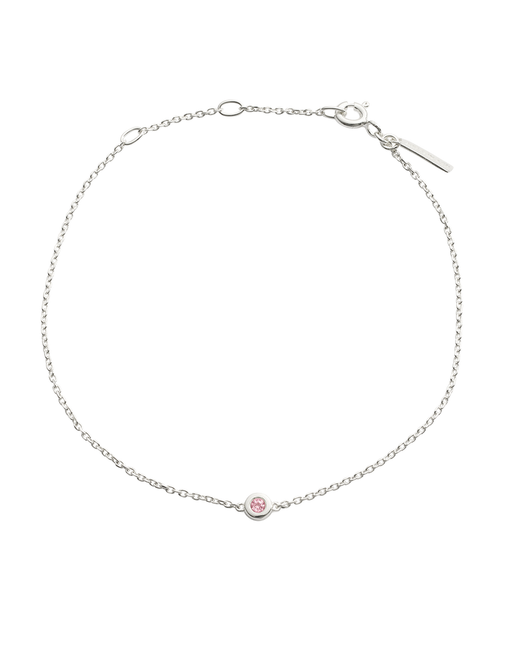 PETITE BIRTHSTONE BRACELET (STERLING SILVER) OCTOBER