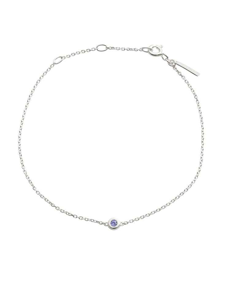 PETITE BIRTHSTONE BRACELET (STERLING SILVER)