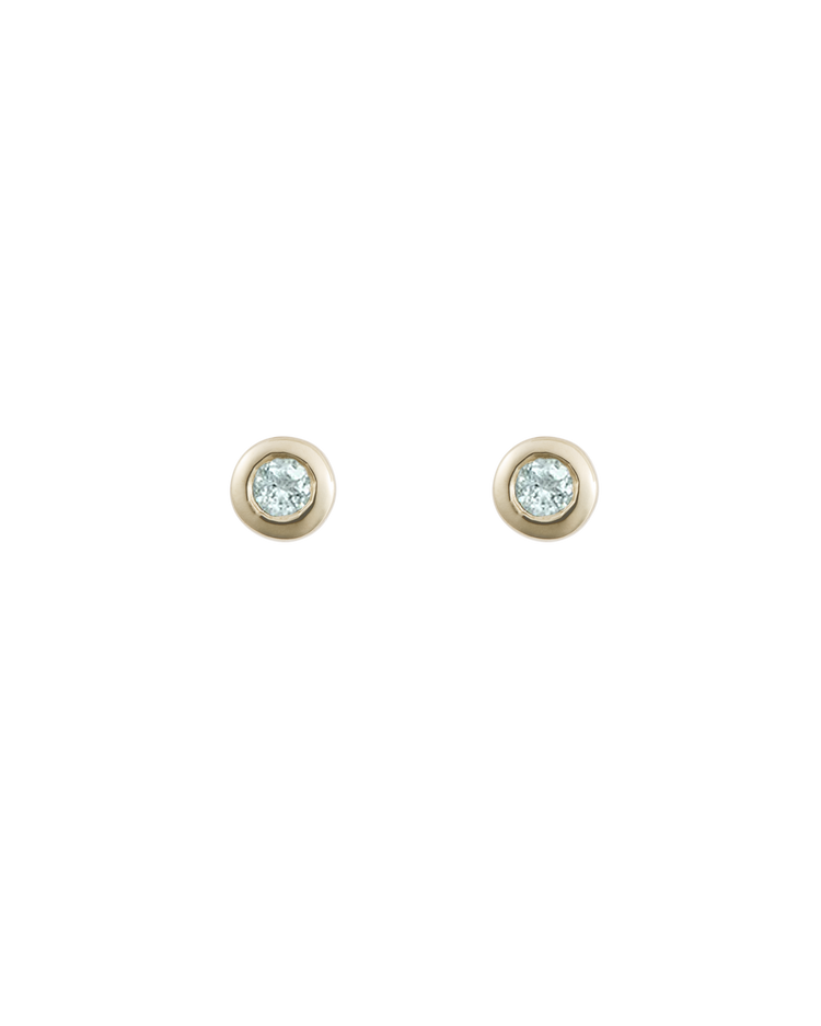 PETITE BIRTHSTONE STUDS (9K GOLD)