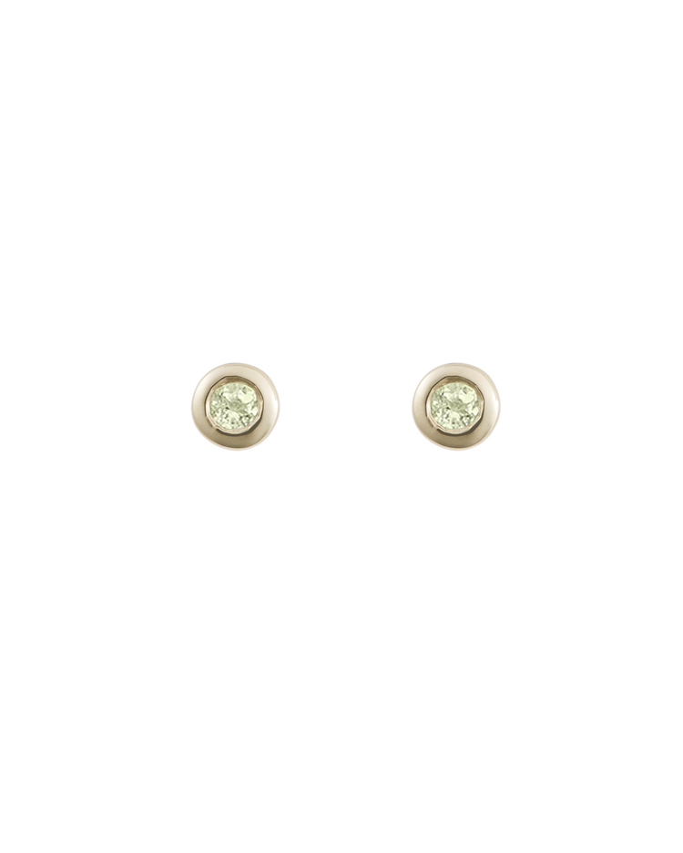 PETITE BIRTHSTONE STUDS (9K GOLD) AUGUST
