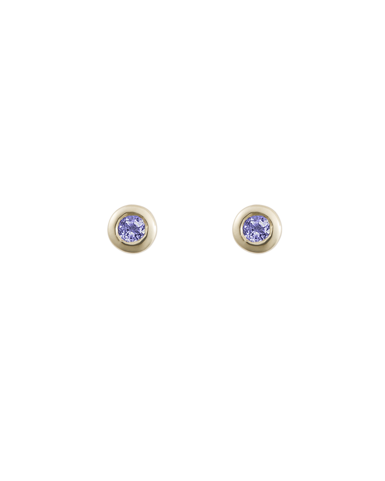 PETITE BIRTHSTONE STUDS (9K GOLD) DECEMBER
