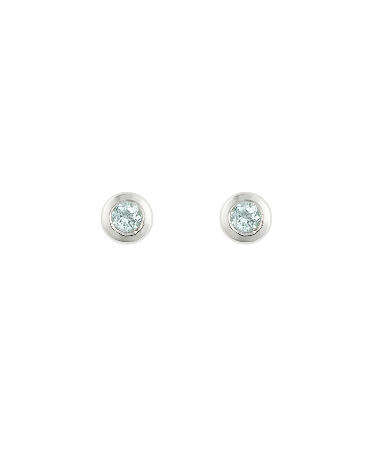 PETITE BIRTHSTONE STUDS (STERLING SILVER)