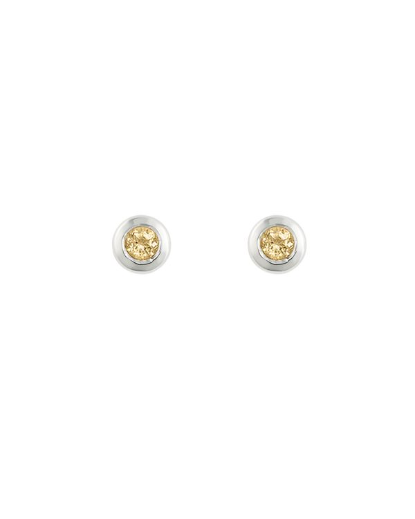 PETITE BIRTHSTONE STUDS (STERLING SILVER) NOVEMBER