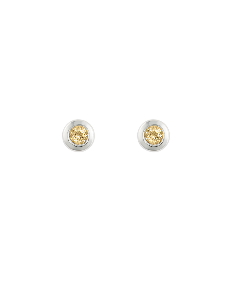 PETITE BIRTHSTONE STUDS (STERLING SILVER) NOVEMBER