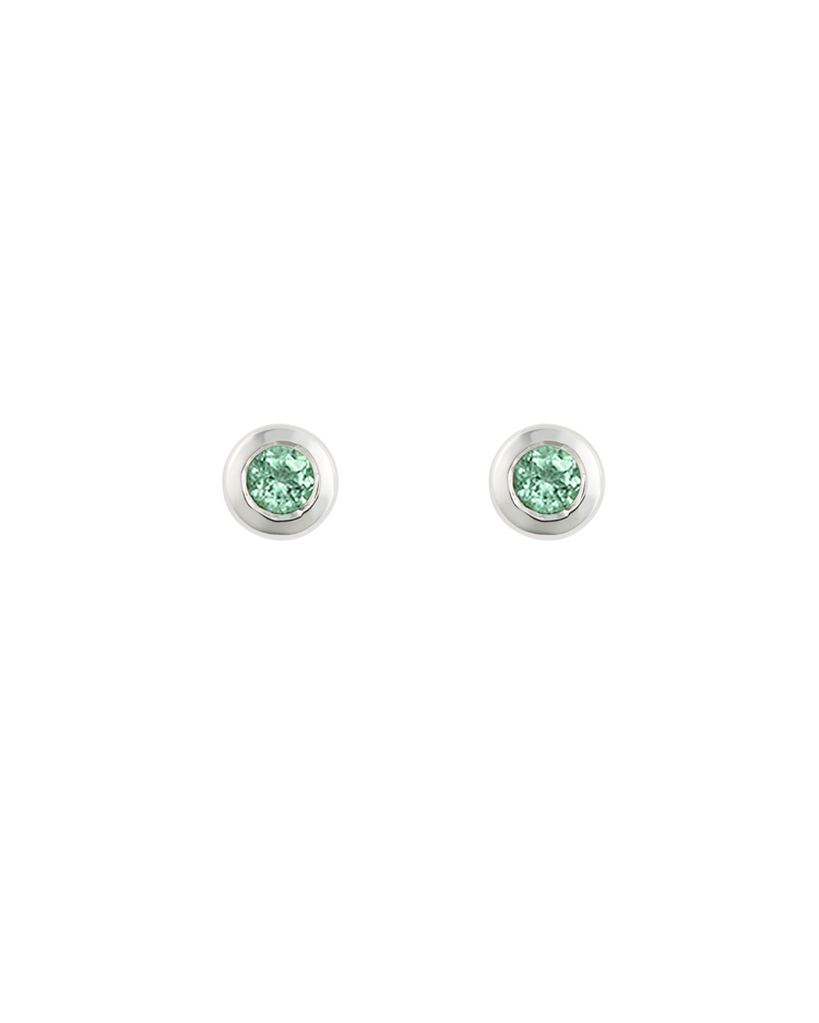 PETITE BIRTHSTONE STUDS (STERLING SILVER)