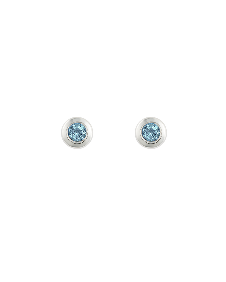 PETITE BIRTHSTONE STUDS (STERLING SILVER)