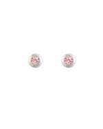 PETITE BIRTHSTONE STUDS (STERLING SILVER) OCTOBER