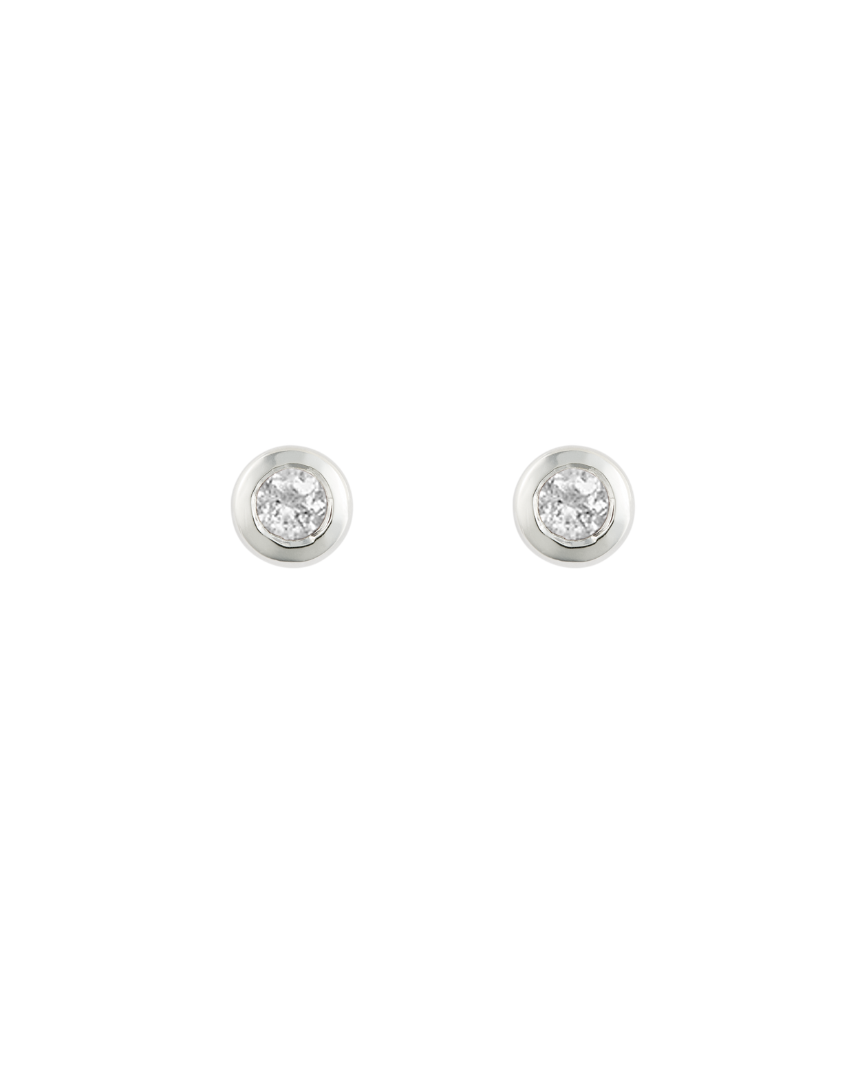 PETITE BIRTHSTONE STUDS (STERLING SILVER) APRIL