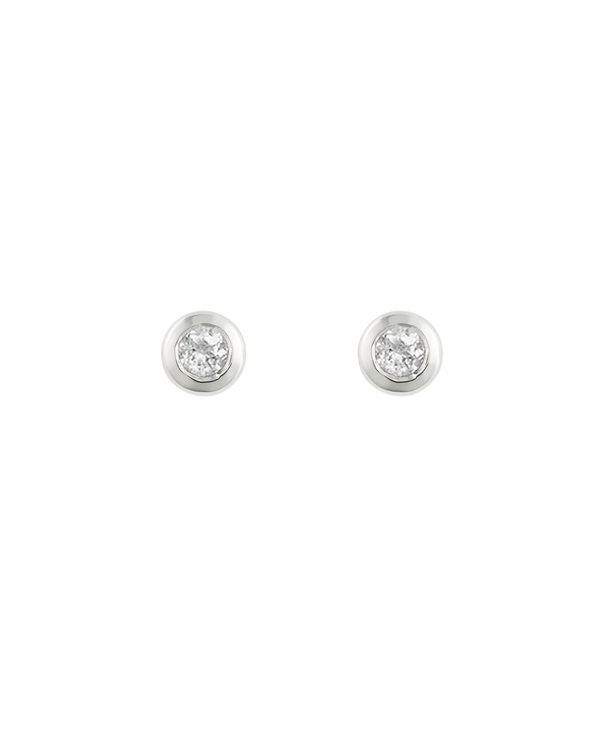 PETITE BIRTHSTONE STUDS (STERLING SILVER) APRIL