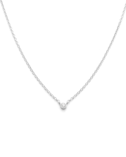 PETITE DIAMOND NECKLACE (STERLING SILVER) IMAGE 1
