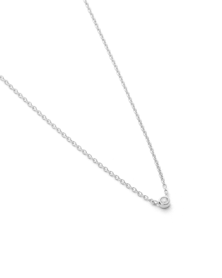 PETITE DIAMOND NECKLACE (STERLING SILVER)