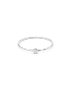 PETITE DIAMOND RING (STERLING SILVER) IMAGE 1
