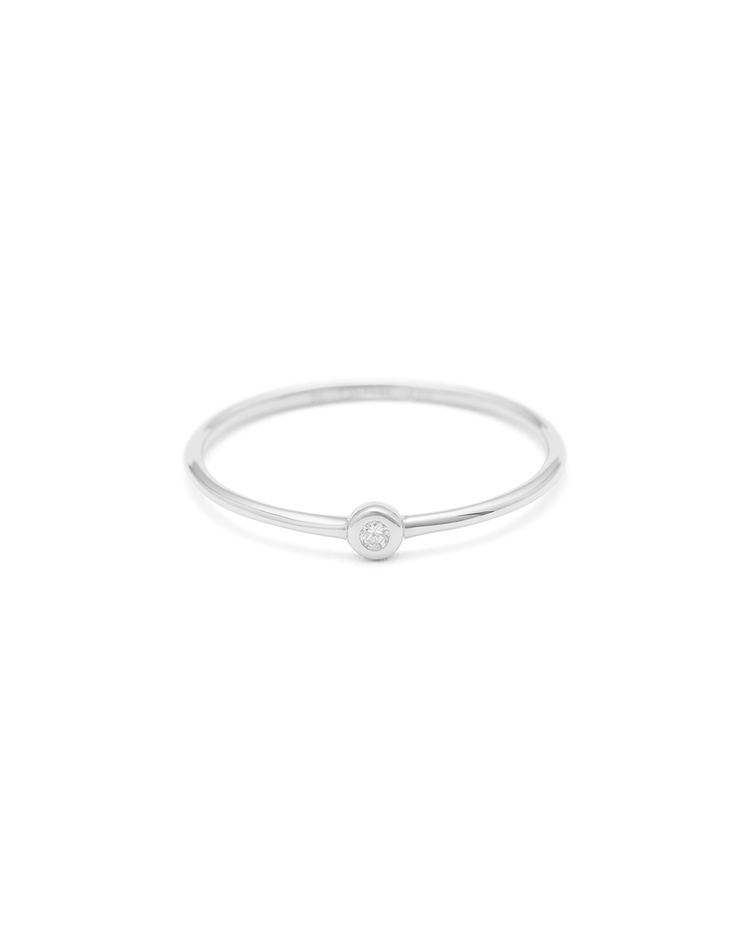 PETITE DIAMOND RING (STERLING SILVER)