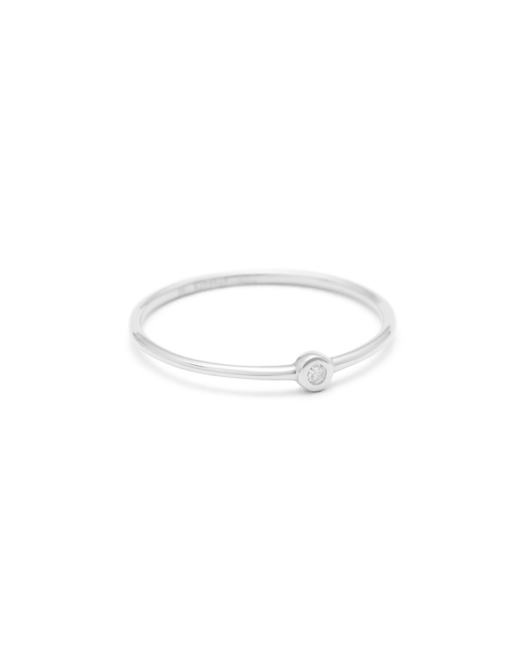 PETITE DIAMOND RING (STERLING SILVER)