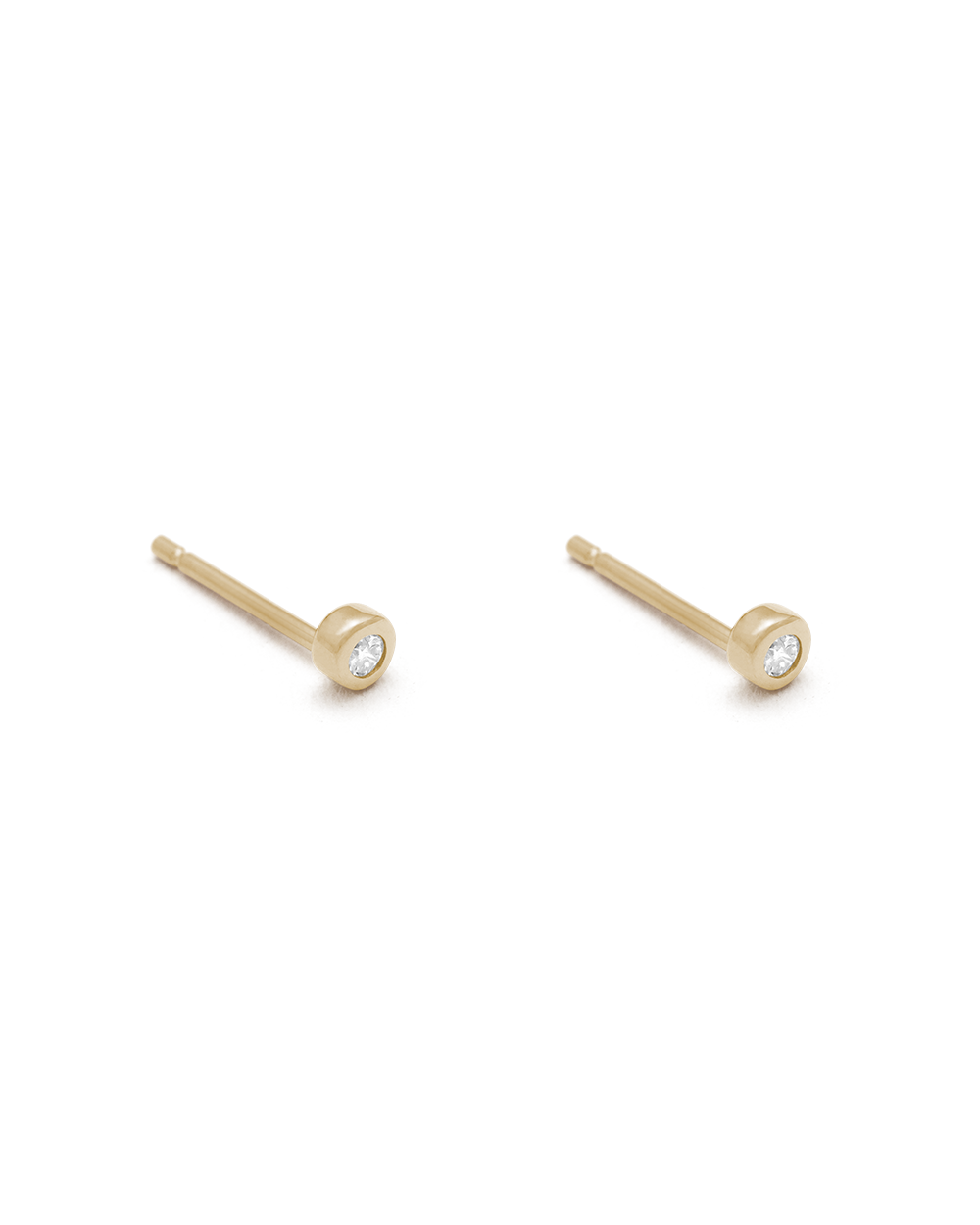 PETITE DIAMOND STUDS (9K GOLD) IMAGE 4