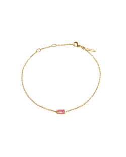 BAGUETTE BIRTHSTONE BRACELET (18K GOLD VERMEIL) OCTOBER