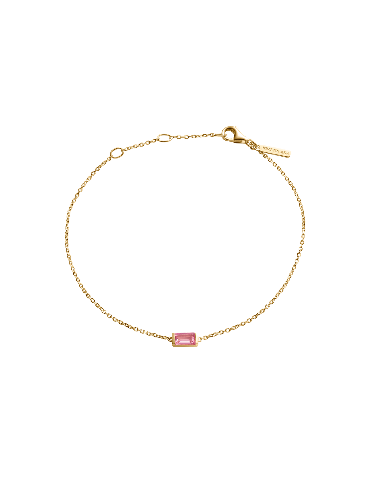 BAGUETTE BIRTHSTONE BRACELET (18K GOLD VERMEIL) OCTOBER
