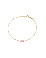 BAGUETTE BIRTHSTONE BRACELET (18K GOLD VERMEIL) OCTOBER