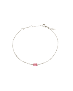 BAGUETTE BIRTHSTONE BRACELET (STERLING SILVER) OCTOBER