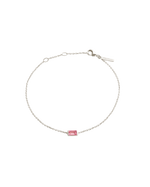 BAGUETTE BIRTHSTONE BRACELET (STERLING SILVER) OCTOBER