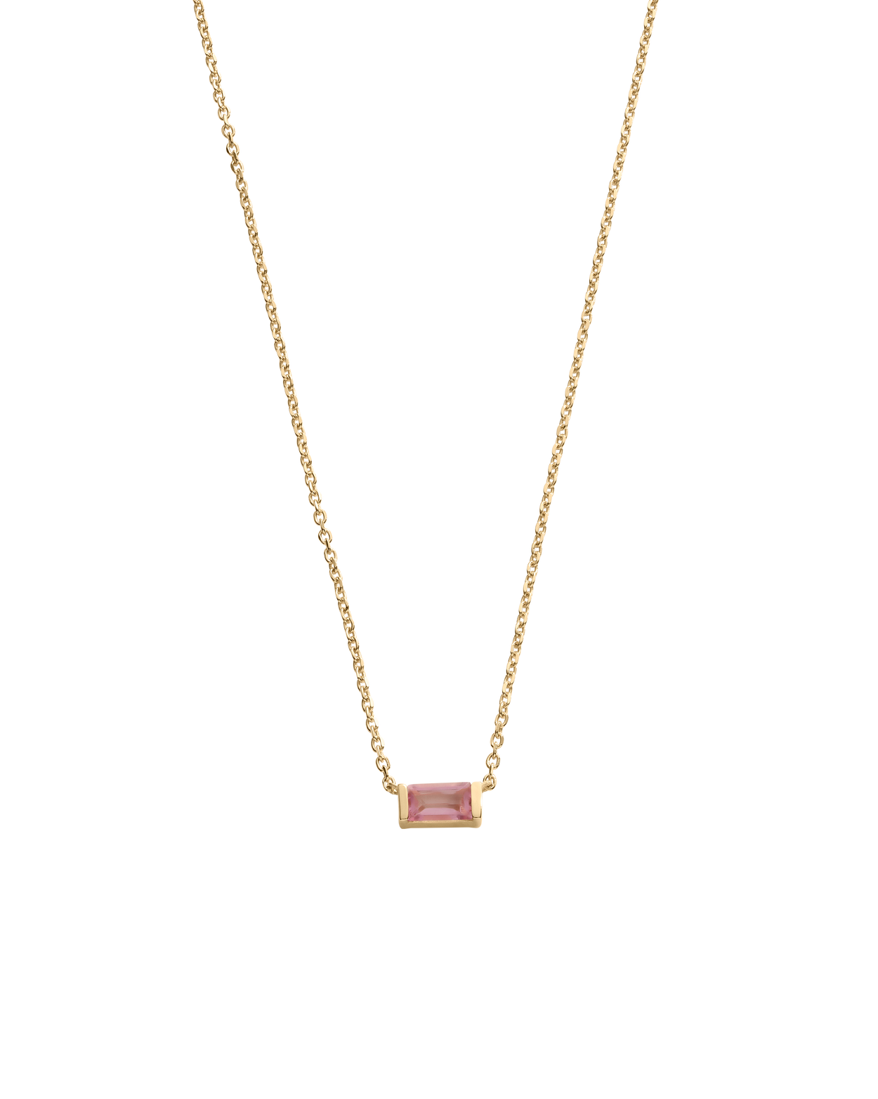 BAGUETTE BIRTHSTONE NECKLACE (18K GOLD VERMEIL) OCTOBER