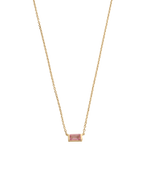 BAGUETTE BIRTHSTONE NECKLACE (18K GOLD VERMEIL) OCTOBER