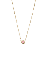 PETITE BIRTHSTONE NECKLACE (9K GOLD) OCTOBER