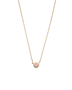 PETITE BIRTHSTONE NECKLACE (9K GOLD) OCTOBER