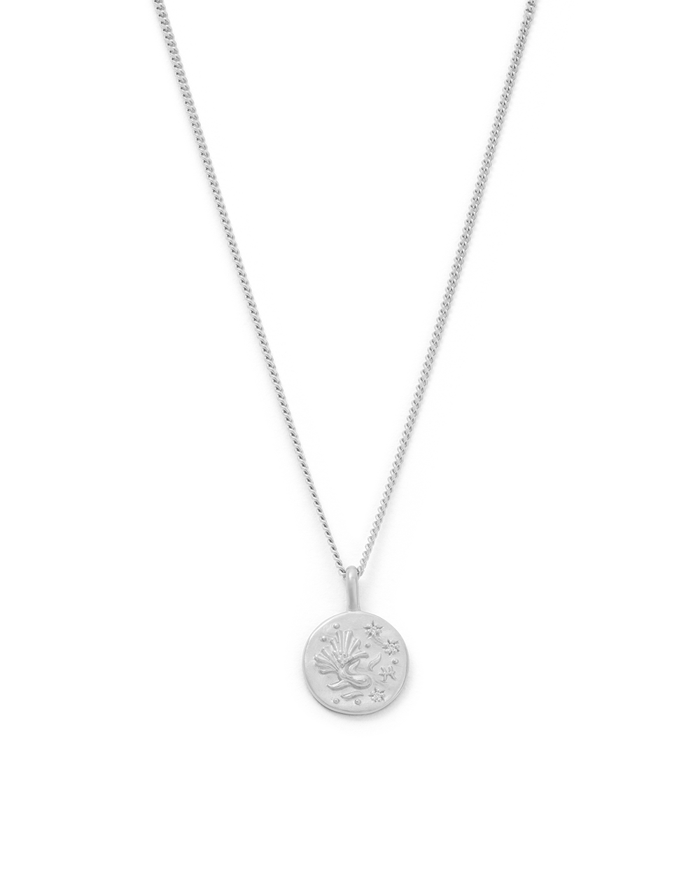 PISCES PETITE ZODIAC NECKLACE (STERLING SILVER) IMAGE 1