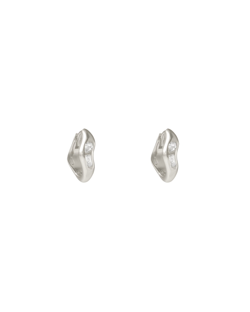 PLACE HOOPS (STERLING SILVER) IMAGE 1