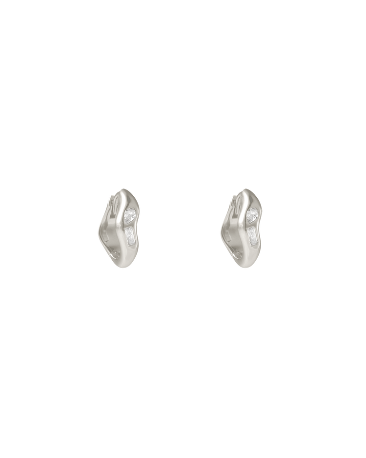 PLACE HOOPS (STERLING SILVER) IMAGE 1