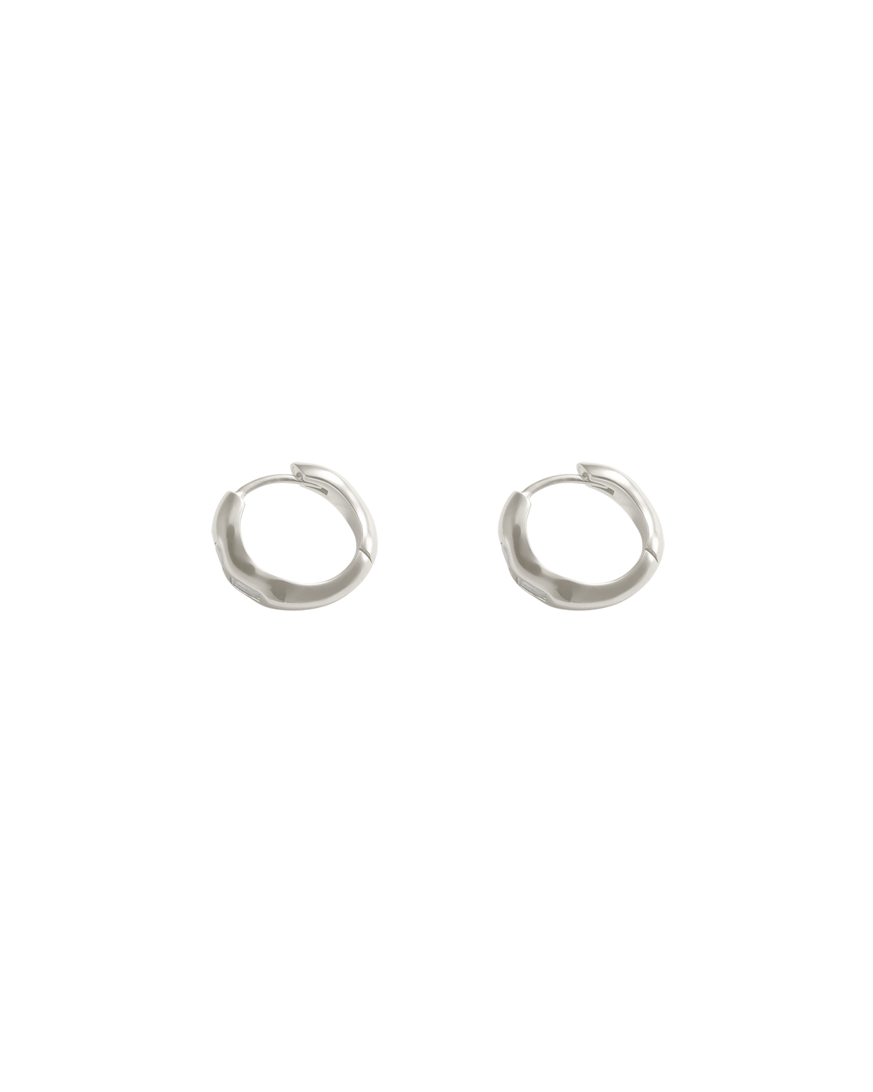 PLACE HOOPS (STERLING SILVER) IMAGE 4