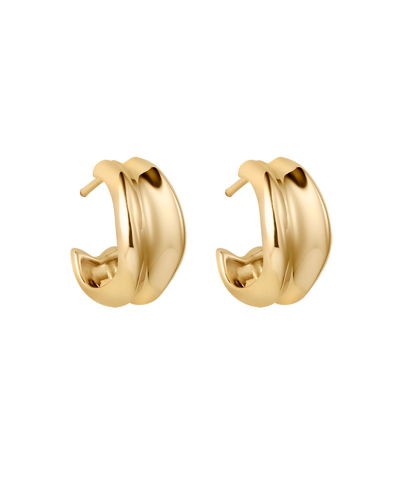 PRESENCE HOOPS (18K GOLD PLATED) IMAGE 1
