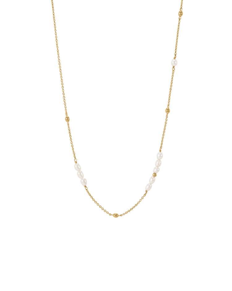 RESONANCE PEARL NECKLACE (18K GOLD PLATED)