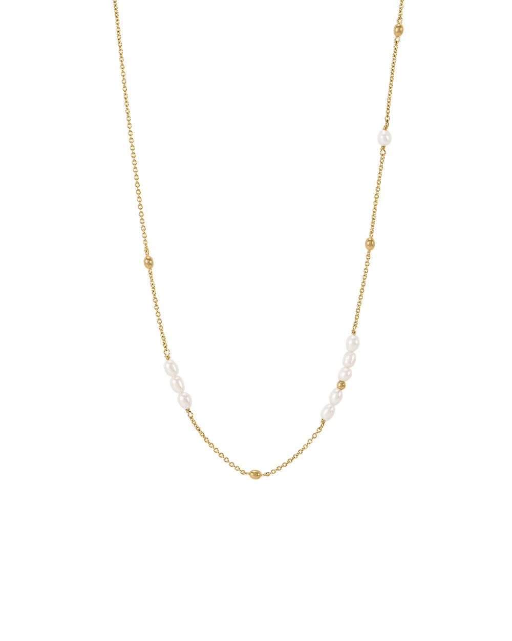 RESONANCE PEARL NECKLACE (18K GOLD PLATED)