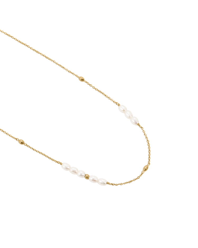 RESONANCE PEARL NECKLACE (18K GOLD PLATED)