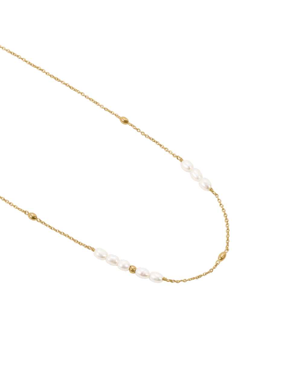 RESONANCE PEARL NECKLACE (18K GOLD PLATED)