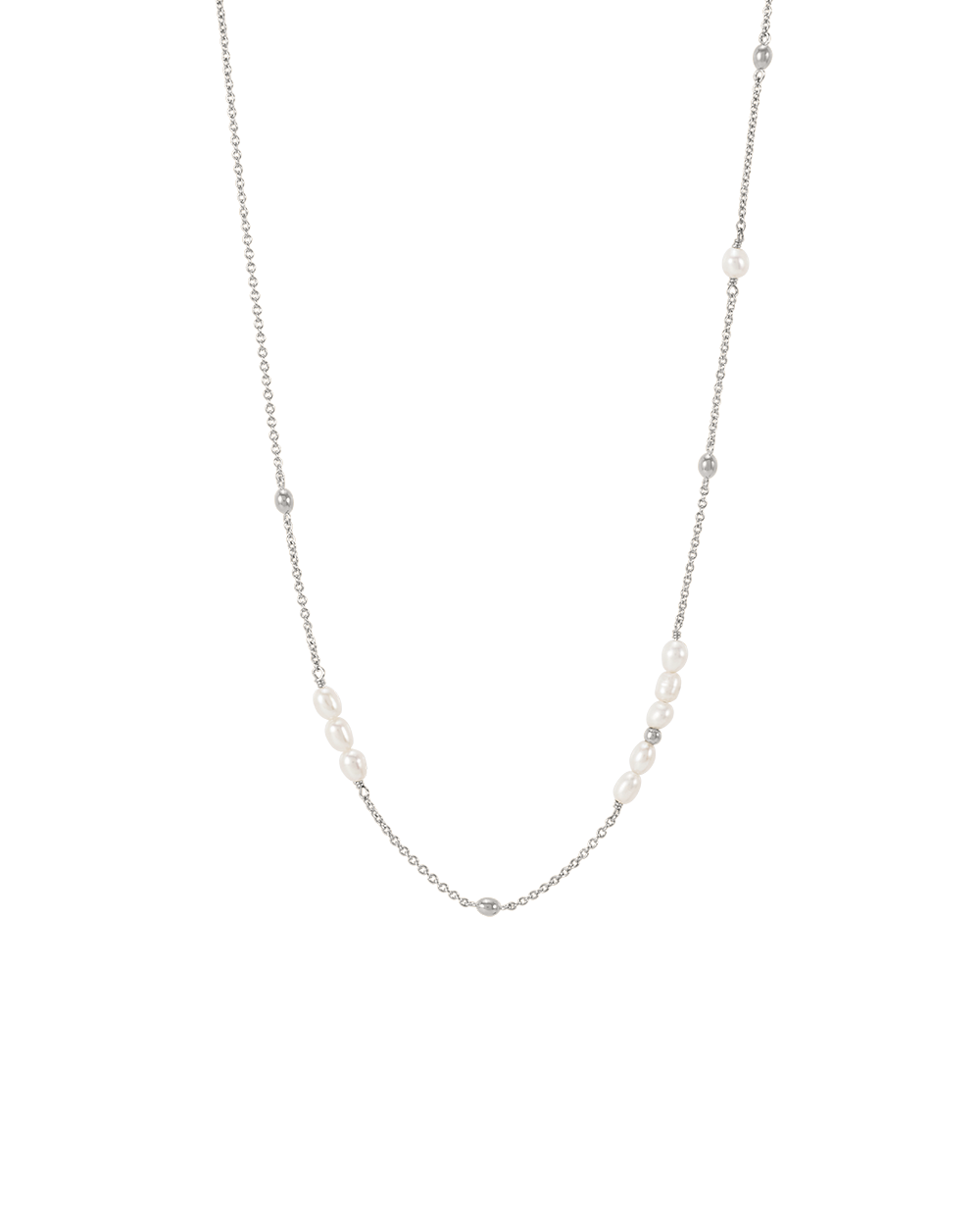 RESONANCE PEARL NECKLACE (STERLING SILVER)