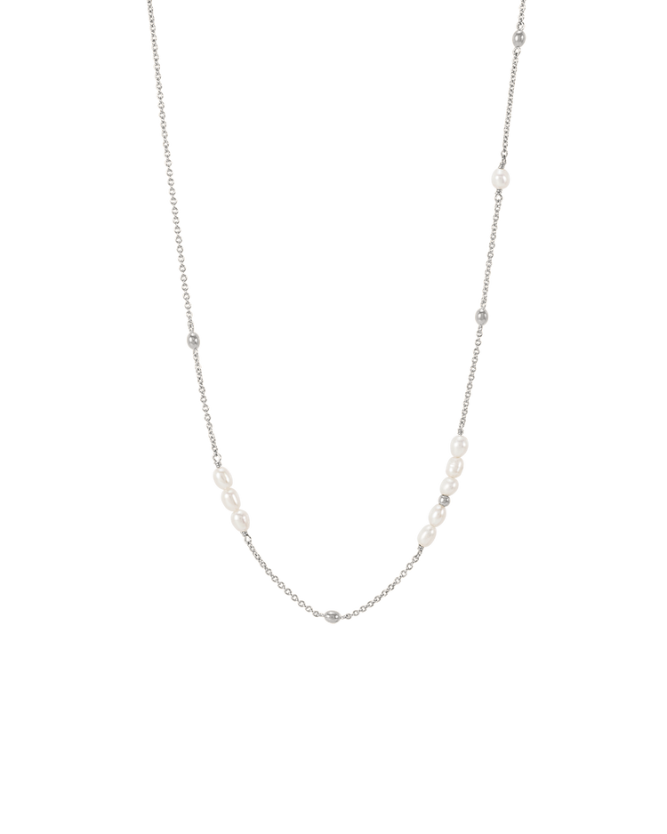 RESONANCE PEARL NECKLACE (STERLING SILVER)