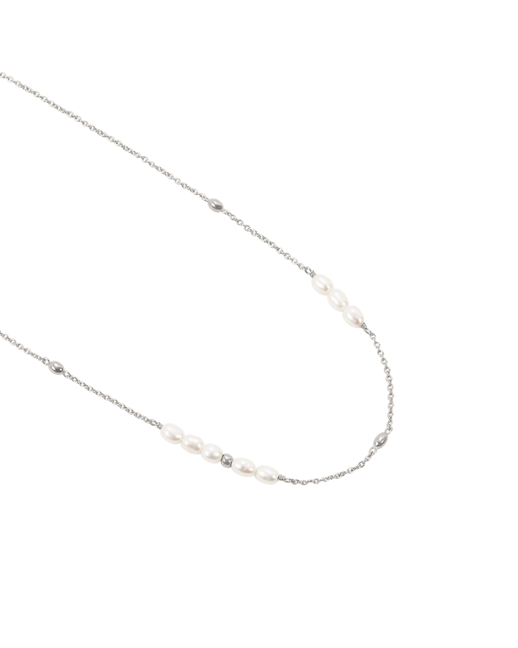 RESONANCE PEARL NECKLACE (STERLING SILVER)