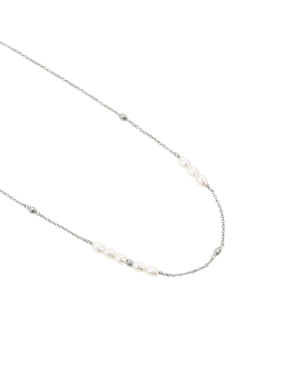 RESONANCE PEARL NECKLACE (STERLING SILVER)