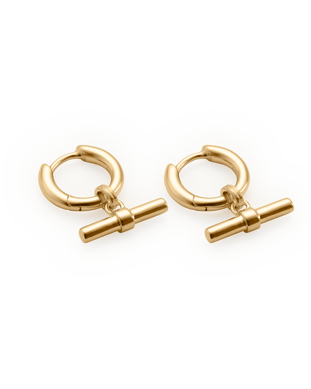 RHYTHM T-BAR HOOPS (18K GOLD PLATED) IMAGE 6