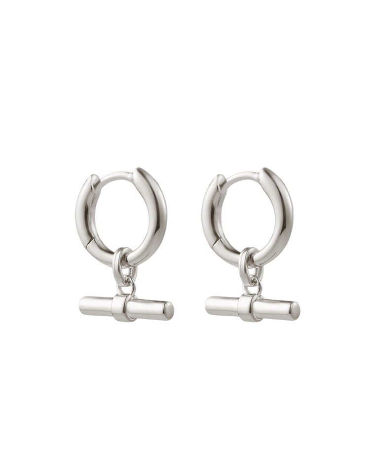 RHYTHM T-BAR HOOPS (STERLING SILVER)